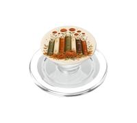 Aesthetic Cozy Days Fall Books Autumn Floral Bookish Art PopSockets PopGrip for MagSafe