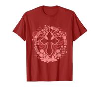 Aesthetic Cross Flowers Angel Fairy Alternative Y2k Grunge T-Shirt