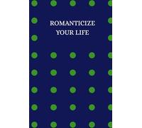 Aesthetic Daily Journal with 100 Pages - Cute Notebook for Notes, Journaling, Planning, and Creative Writing - 5.5 by 8.5 in. Navy Blue Cover With Green Polka Dots.