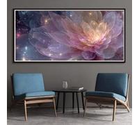 Aesthetic Diamond Art Kits Adults, DIY 5D Large Diamond Painting Abstract Flowers Full Round Drill Crystal Art Kits 35.4 x 70.9 Inch, Embroidery Cross Stitch Canvas for Home Wall Decor (RD239)