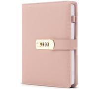 Aesthetic Diary with Lock - Beautiful Leather Journal with Easy to Change Code Lock & Refillable Pages - Quality Planner for Women with Bookmark & Pen Holder to Securely Protect Thoughts & Memories