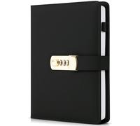 Aesthetic Diary with Lock - Beautiful Leather Journal with Easy to Change Code Lock & Refillable Pages - Quality Planner for Women with Bookmark & Pen Holder to Securely Protect Thoughts & Memories