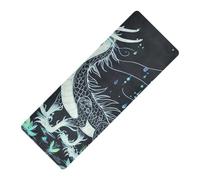 Aesthetic Dragon printed yoga mat bulk for outdoor, natural rubber non slip, with yoga mat bag carrier tapete para ejercicio 71x26 inches