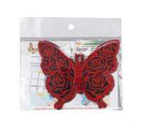 Aesthetic Enhancements Pack of Twelve Shimmering Butterfly Decals for Interior Design (PJD4013-ZC)