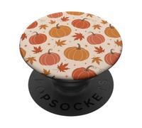 Aesthetic Falling Leaves Pumpkin Spice Harvest Cozy Autumn PopSockets Adhesive PopGrip