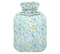 Aesthetic Flore Blue Hot Bottle Water Bag with Soft Cover, 1L Hot Compresses for The Body for Menstrual Cramps