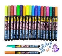 Aesthetic Fluorescent Markers - Quick-Drying Markers in Assorted Colours, Pack of Colours, for Students, Artists, Adults, Drawing, Notes, School, Office, Crafts