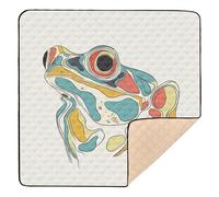 Aesthetic Frog Large Stylish Baby Playmat for Floor Washable Baby Play Tummy Time Mat for Baby Toddler Infant, 50'' x 50''