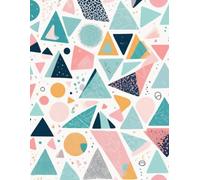 Aesthetic Geometric Grid Notebook - 110 Pages | Pastel Triangle Pattern Journal