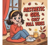Aesthetic Girl Cozy Fall Vibes Coloring Book: Enjoy Hours Of Coloring Fun Adorable Big Coloring Pages Perfect Birthday Gift For Kids Improve Fine ... Hours Of Coloring Fun Adorable B