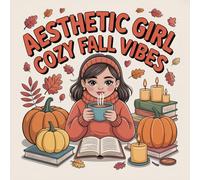 Aesthetic Girl Cozy Fall Vibes Coloring Book: Fun Big Coloring Pages Family Bonding For Early Learners Rainy Day Fun Enjoy Hours Of Coloring Fun ... Big Coloring Pages Family Bonding For Early