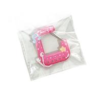 Aesthetic Girls Bag Charm Carved Music Player Keychain Hollow Acrylic Carabiner Practical Climbing Hook Anime Styles Bag Accessory