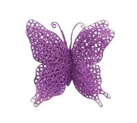 Aesthetic Glitzy Butterflies that Transform Ordinary Spaces into Festive Environments during the Holidays (12PCS-Green pine and red fruit)