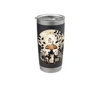 Aesthetic Goblincore Cat on Mushroom Cottagecore Stainless Steel Insulated Tumbler