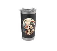 Aesthetic Goblincore Cat on Mushroom Cottagecore Stainless Steel Insulated Tumbler