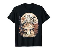 Aesthetic Goblincore Cat on Mushroom Cottagecore T-Shirt
