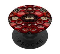 Aesthetic Halloween Horror Scary Red Eye Collage PopSockets Adhesive PopGrip
