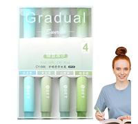 Aesthetic Highlighters,4 Gradient Pastel School Supplies | Cream Chisel Tip, Aesthetic Highlighter, Water-Based, Quick Drying for Bible Study Notes