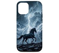 Aesthetic Horse On Snow Mountain And Fantasy Thunder Case for iPhone 12/12 Pro