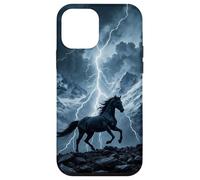 Aesthetic Horse On Snow Mountain And Fantasy Thunder Case for iPhone 12 mini