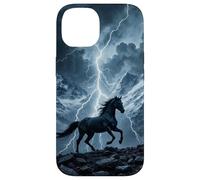 Aesthetic Horse On Snow Mountain And Fantasy Thunder Case for iPhone 14