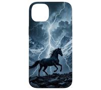 Aesthetic Horse On Snow Mountain And Fantasy Thunder Case for iPhone 14 Plus