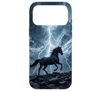 Aesthetic Horse On Snow Mountain And Fantasy Thunder Case for iPhone 17 Pro Max