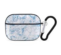 Aesthetic Ice Cubes Print Case Cover for AirPods Pro Case 2nd/1st Generation with Key Chain Full Protective Durable Shockproof Wireless Headphone Case PC Hard