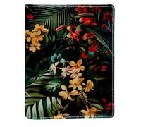 Aesthetic Jungle Pattern Replaceable Book Cover, Reusable PU Leather Book Protector, Suitable for 148x210 mm Notebooks