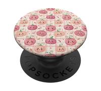 Aesthetic Kawaii Pumpkin for Halloween and Thanksgiving PopSockets Adhesive PopGrip