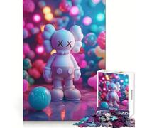 Aesthetic Kaws Puzzles for Adults 1000 Puzzles Clear Logic Tight Joint Fun Activity Christmas Idea (50x75cm)