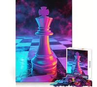 Aesthetic King Chess Jigsaw Puzzles 1000 Pieces for Adults Think Sharper True Detail Home Play Christmas Surprise (38x52cm)