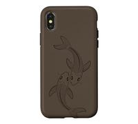 Aesthetic Koi Carp Line Drawing Japanese Art Case for iPhone X/XS
