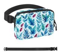 Aesthetic Leaves-385 Crossbody Fanny Pack for Men&Women,Belt Bag for Travel Casual Walking Running Hiking Cycling, Multicolor, 1.5x9.0x5.9in/4x23x15cm