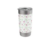 Aesthetic Light Green Bows, Roses and Butterflies Case Stainless Steel Insulated Tumbler