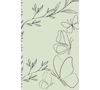 Aesthetic Lined Journal Notebook Diary for Women, Girls, Teens | Beautiful Simplistic Organizational Book, Cottagecore, Boho Cute Butterfly ... Floral Design, College Ruled School Supplies