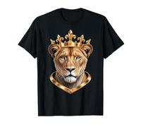 Aesthetic Lioness with Crown, The Savannah Queen Lioness T-Shirt