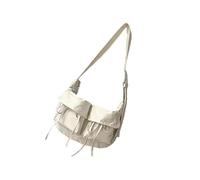 Aesthetic Lovely Messengers Bag For School Retro Canvas Crossbody Bag With Multiple Pockets Shoulder Laptop Unisex Canvas Messenger Large Crossbody With Multiple Pockets