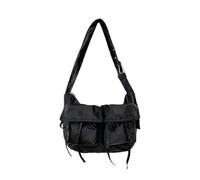 Aesthetic Lovely Messengers Bag For School Retro Canvas Crossbody Bag With Multiple Pockets Shoulder Laptop Unisex Canvas Messenger Large Crossbody With Multiple Pockets