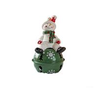 Aesthetic Metal Christmas Bell Decoration Perfect for Creating a Merry Atmosphere at Home (snowman)