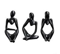 Aesthetic Mini Sculptural Art Piece in Nordic Design Decorative Element for Homes and Offices (Black set)