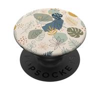 Aesthetic Minimalist Abstract Boho Geometric Line Floral PopSockets Adhesive PopGrip