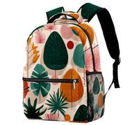 Aesthetic Modern Tropical Palm Seamless Pattern University Laptop Backpack, Travel Bag Large Capacity & Adjustable Strap