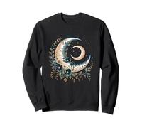 Aesthetic Mystic Sun And Moon Woman Flowers Astrology Sweatshirt