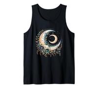 Aesthetic Mystic Sun and Moon Woman Flowers Astrology Tank Top
