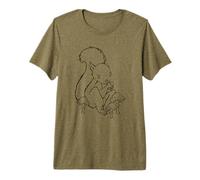 Aesthetic Nature Squirrel Foraging Acorn Toadstool Mushrooms Premium T-Shirt
