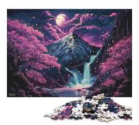 Aesthetic Neon Landscape Puzzle Jigsaws 500 Pieces for Adults Wooden Puzzles Family Fun Jigsaws Puzzles 500pcs (52x38cm)