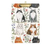 Aesthetic Norwegian Forests Catcats Neutral A4 Bulk clipboards Standard Hole for Softball Coaches clipboard Teacher Size 9 x 12