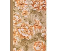 Aesthetic Notebook A4: Beautiful Lined Journal Notebook. 120 pages. Peach Roses on Linen Background. (Vintage Design Aesthetic Notebooks)