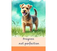 Aesthetic Notebook with Motivational Quote on the Cover: Progress not perfection